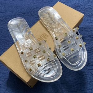 Steve Madden Clear Studded Sandals